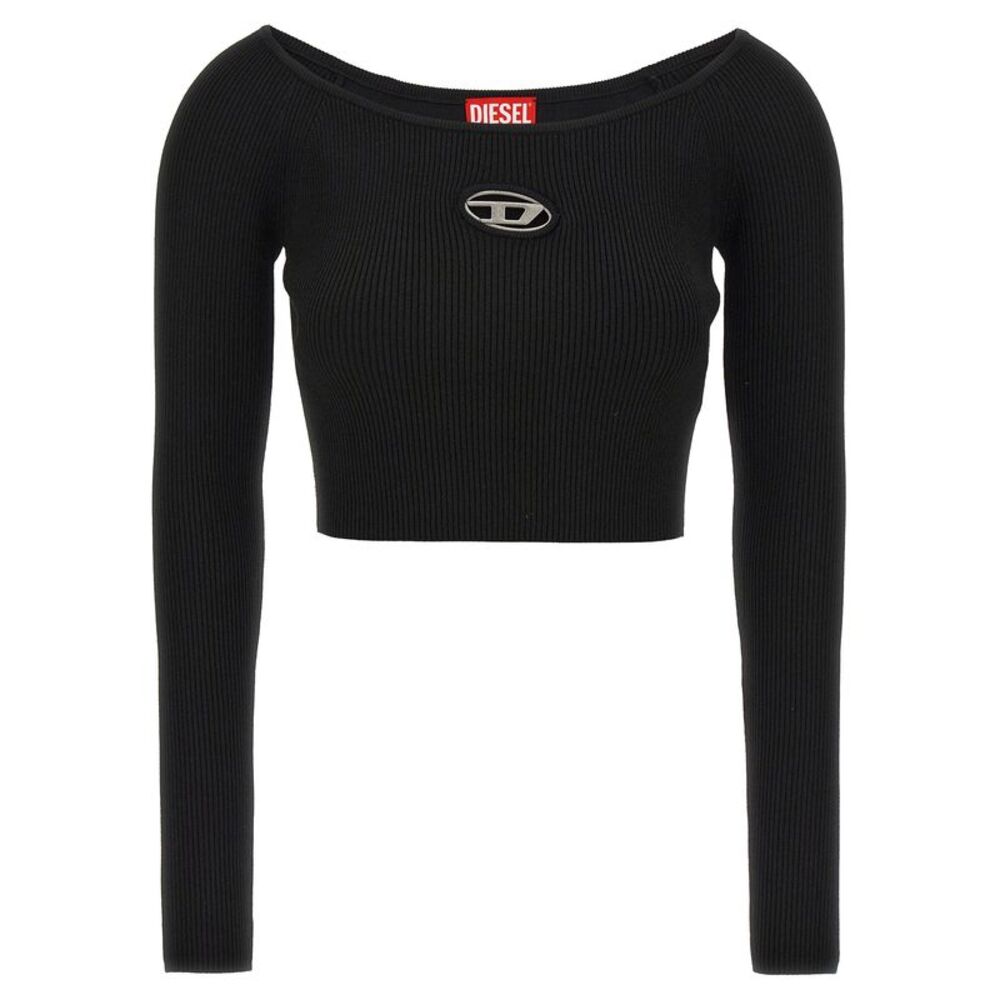 Diesel Black Viscose Women's Cardigan